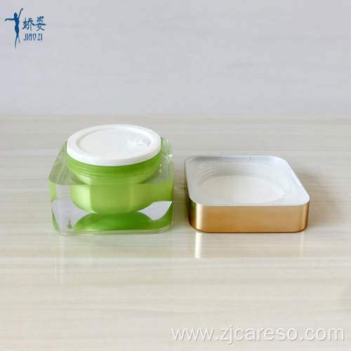 50g Frosted White Square Acrylic Cosmetic Jar